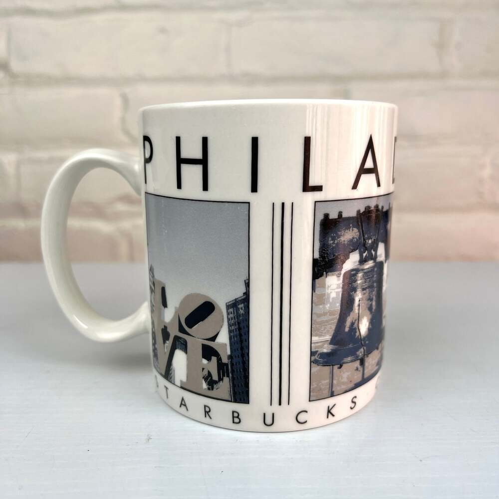 Vintage Starbucks Philadelphia Mug 2003 Barista City Scenes Series Liberty Bell